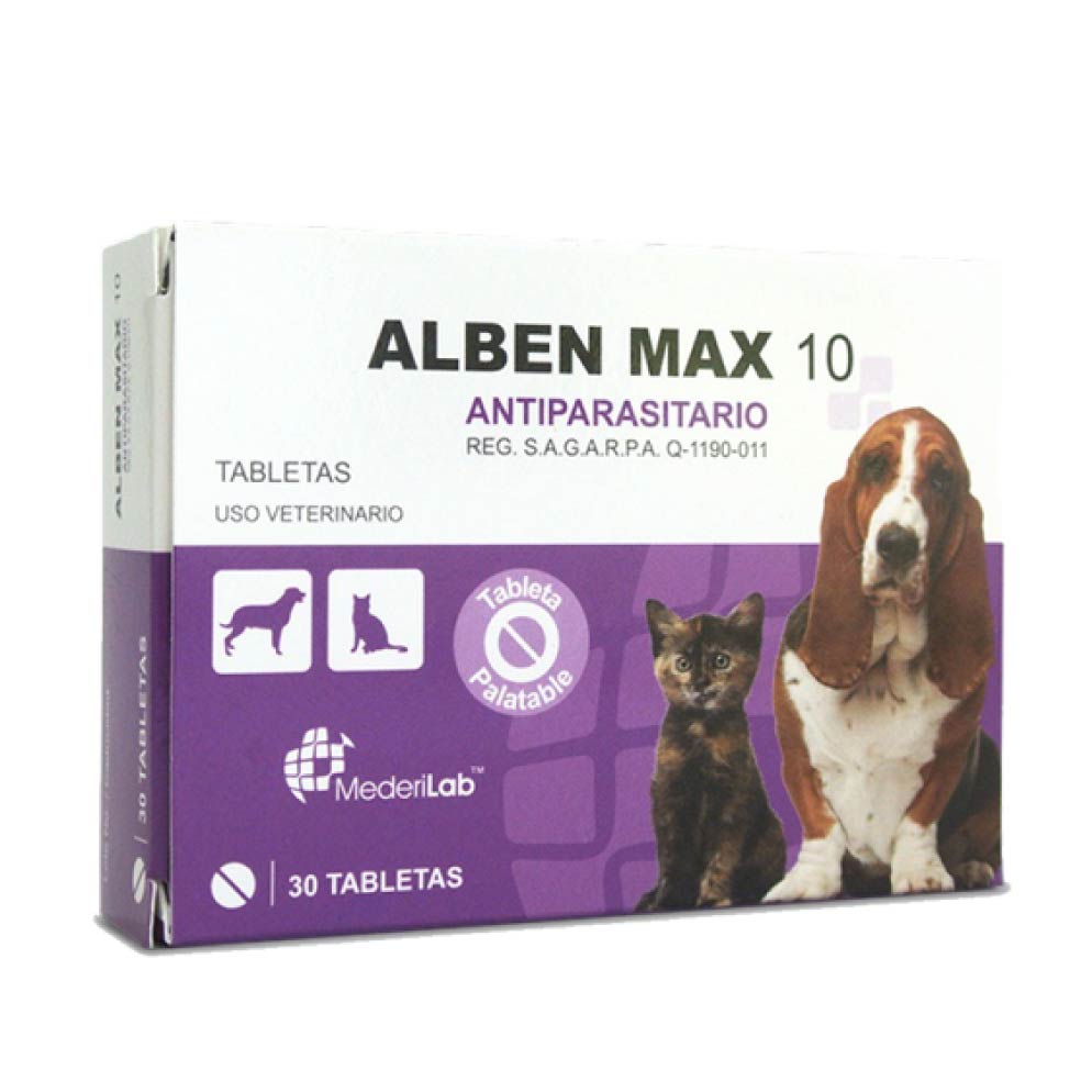 Desparasitante Perro Y Gato Alben Max 30 Tabs - MederiLab Desparasitante Perro Y Gato Alben Max 30 Tabs - MederiLab